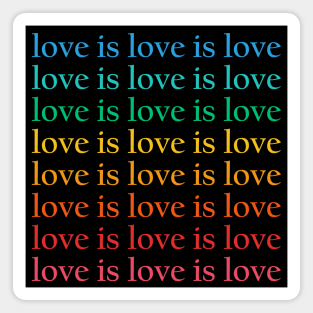 Love Is Love rainbow Magnet